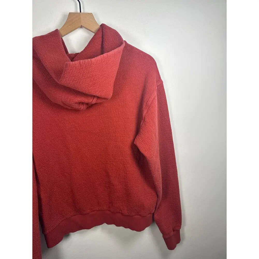 perfectwhitetee Azalia Waffle Hoodie in Red, Size Large - Picture 7 of 8
